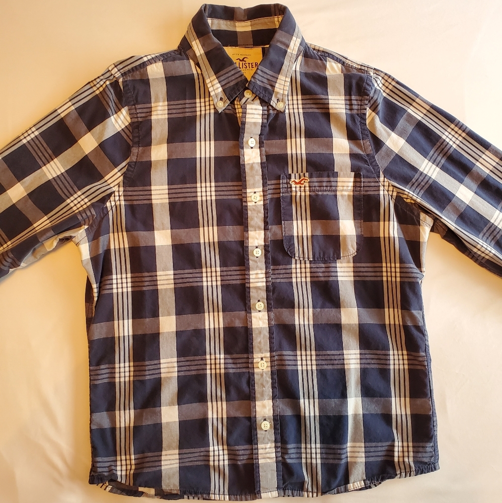 Hollister Mens Casual Button Up Shirt 👕 Size L
